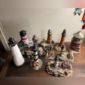 Miniature Lighthouse Figurines Set